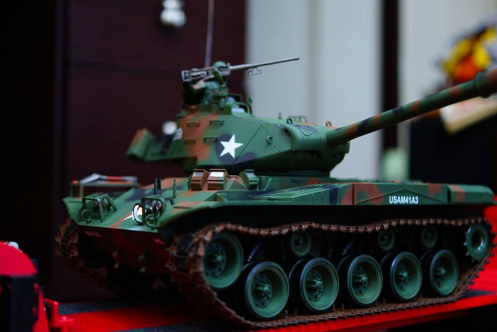 1:14 TAMIYA MAN拖車+金屬版M41A3+板車