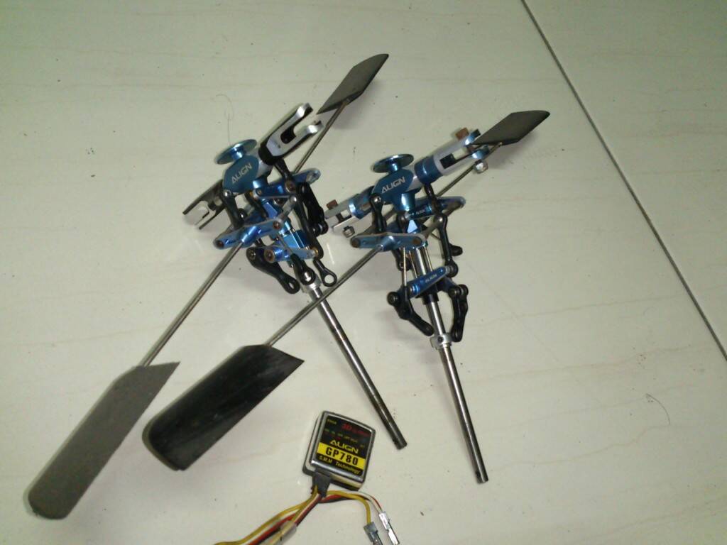 [500含運]兩組 亞拓450 sport 平衡翼旋翼頭 + GP780鎖尾陀螺