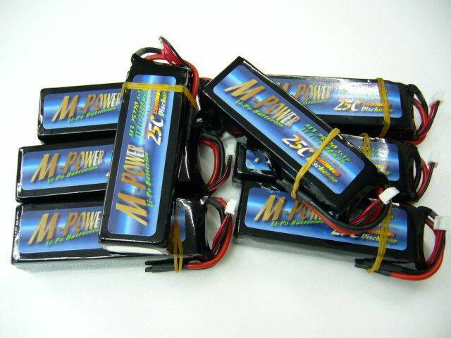 M-power 7.4V 11.1V 14.8V 22.2V 各1~2顆
