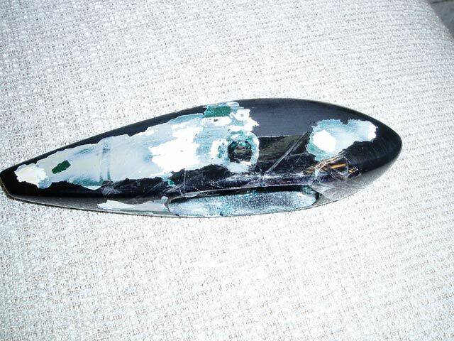 斷裂處補上玻纖