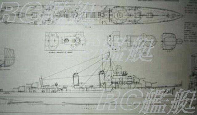 圖B USS Benson DD-421 CLASS參考線