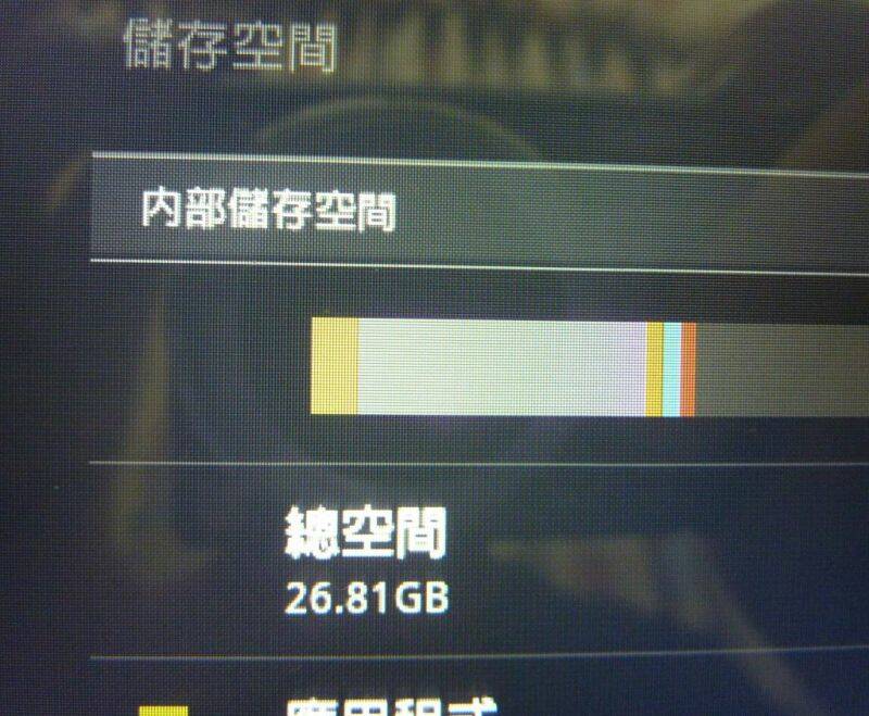 32GB版本, 有一些系統用掉了，所以顯示26.81GB