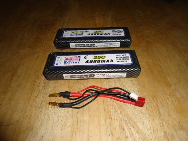 rfi 7.4v 25c 4000mah電池 2個1000元