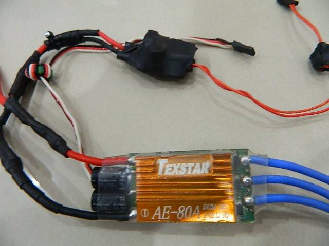TEXSTAR新版80A電變要如何設定使用於飛機