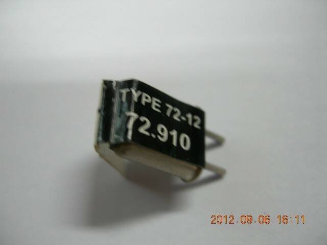 72頻接收晶體72.910(單頻)..售100元