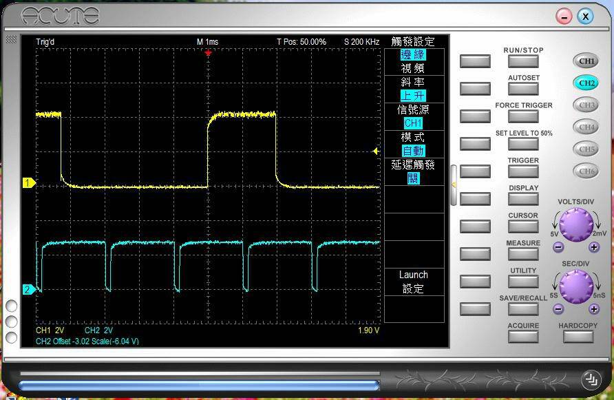 100%油門轉換成160Hz 2ms左右的PMW信號