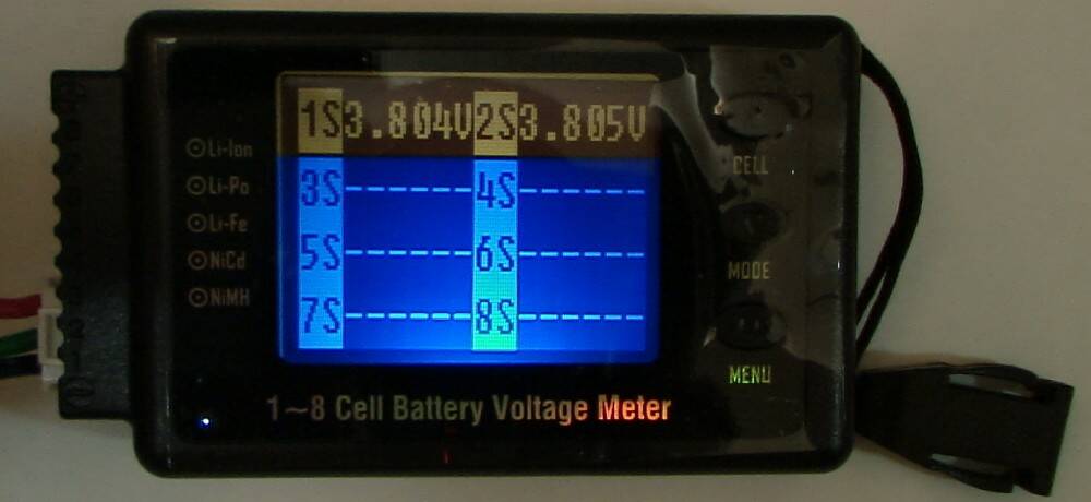 LCD 8 Cell 測電器 0.001V解析度 1